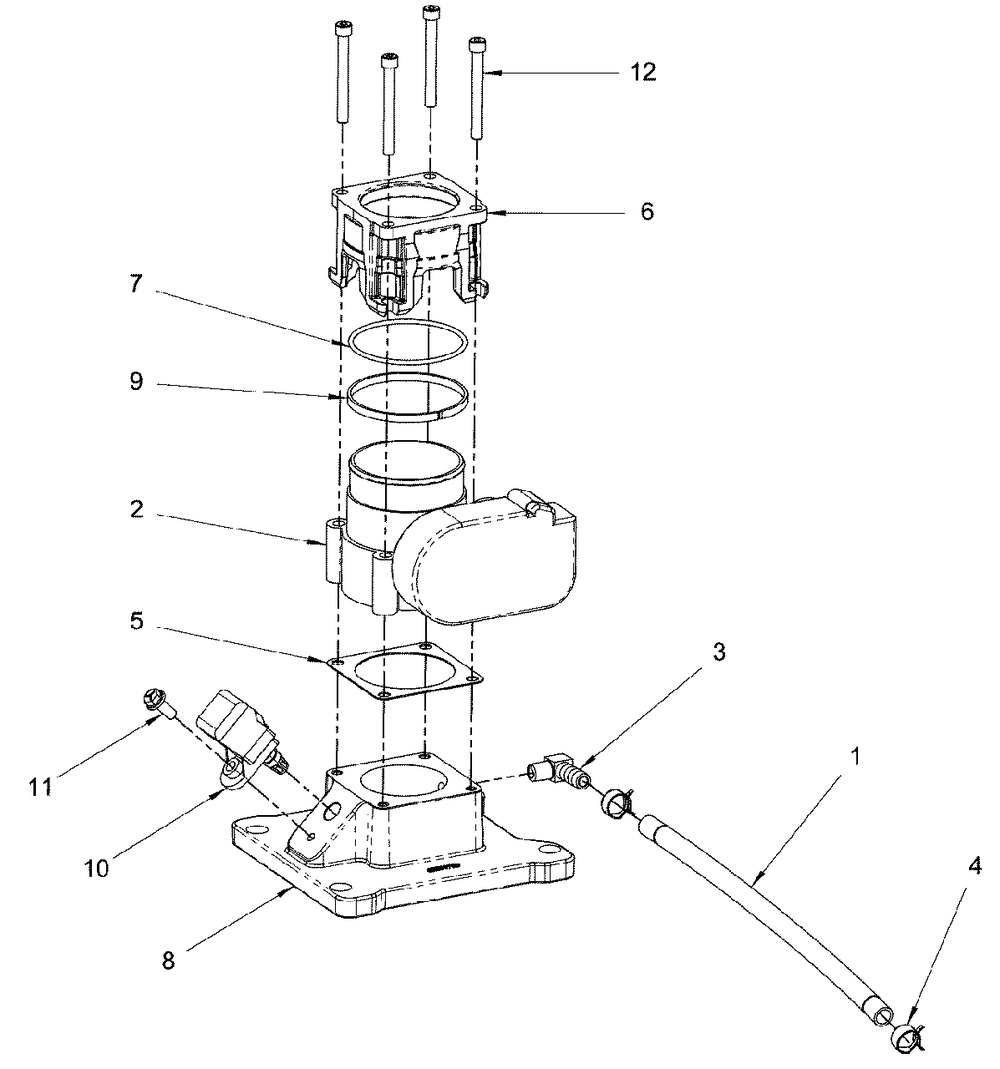 Engine Service Parts - Throttle Mixer Diagram and Parts List for 076168-00  Briggs and Stratton Generator
